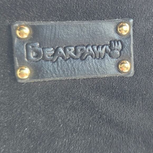 Bearpaw Faux Black Suede Top Handle Shoulder Crossbody Bag Sherling EUC - Picture 2 of 7